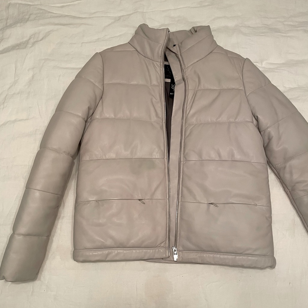 Leather Puff Jacket